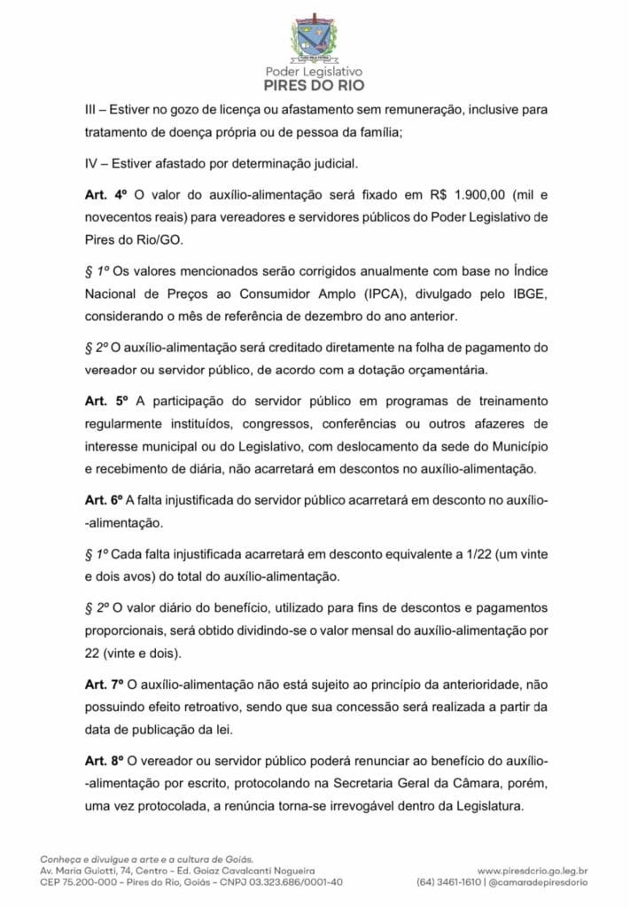 Câmara de Pires do Rio Apresenta Projeto de Lei para Concessão de Auxílio-Alimentação de R$ 1.900,00 2 img 0300 1