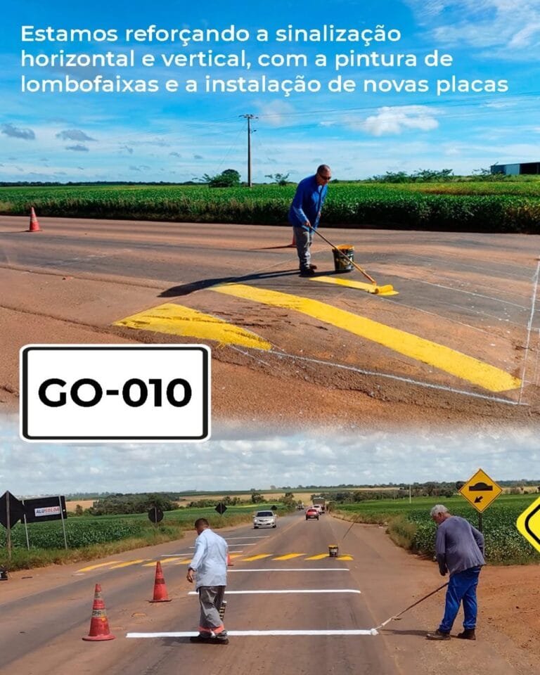 Goinfra reforça sinalização em rodovias goianas para aumentar a segurança dos motoristas