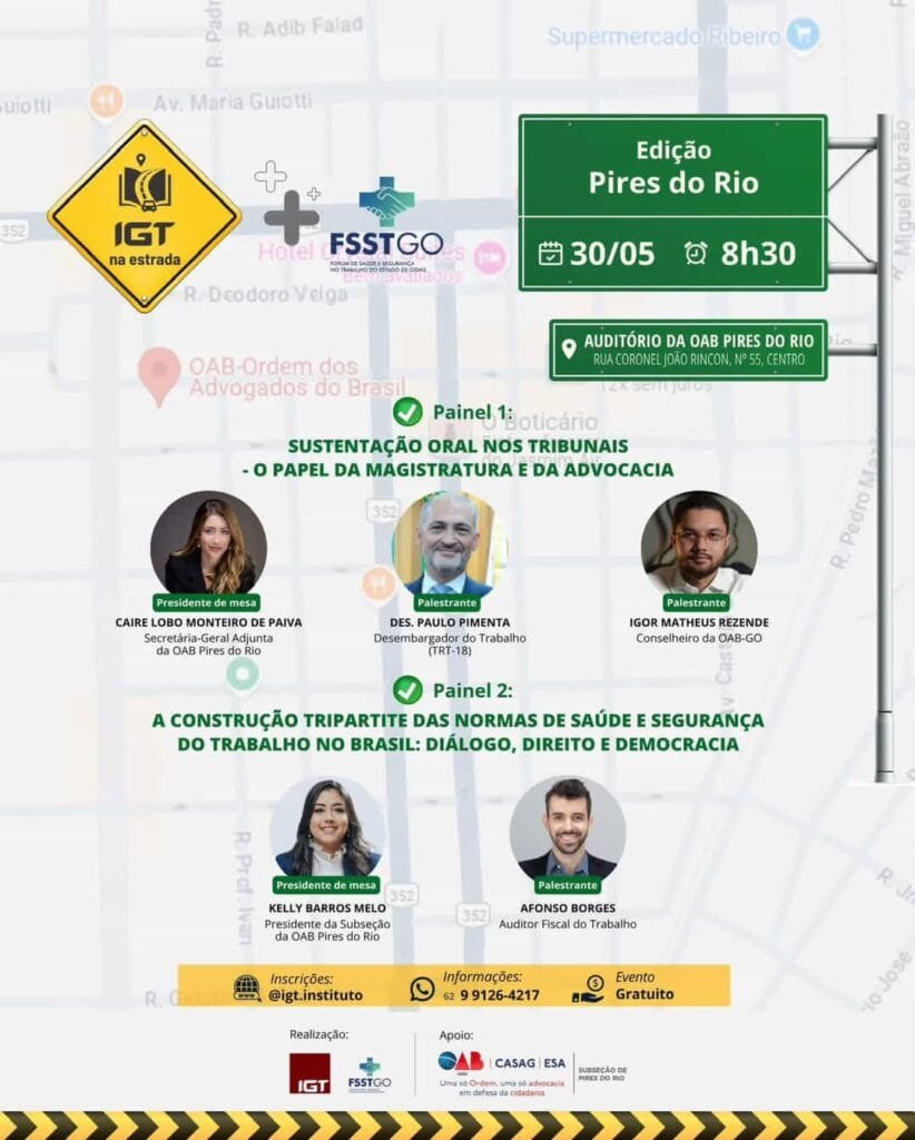 IGT na Estrada chega a Pires do Rio com debate sobre Direito do Trabalho e Segurança